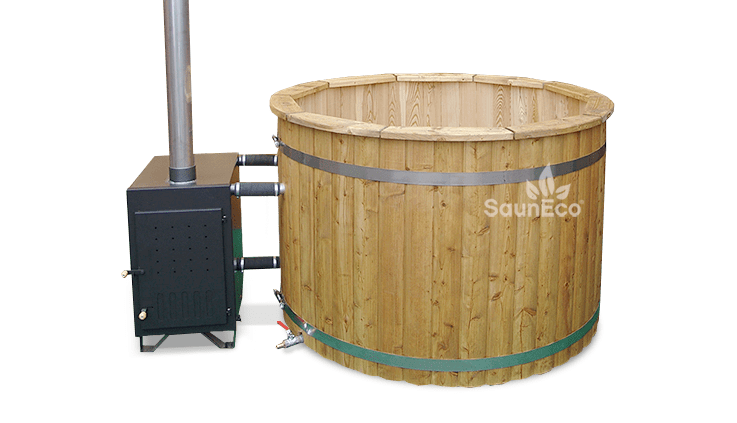 Wooden Hot Tub Bath Barrel from Sauneco